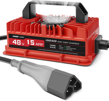 15 AMP Golf Cart Charger for 48 Volt EZGO RXV & TXT with 3 Pin Triangular Plug-L picture