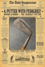 Antique Hickory Shaft Hendry & Bishop "burgess" Square-toed Flanged Putter picture
