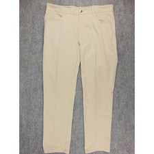 Peter Millar Crown Sport Pants Mens 36x32 Eb66 Tan Solid Golf Preppy Luxury picture