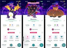 Shiny Charizard Blastoise Venusaur Glgantamax Background Dark Skies - Ptcs picture