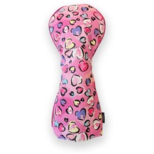 Bright Golf Pink Hearts Golf Club Driver Headcover Fits 460 Cc Driver Golf Gift picture