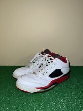 Nike Air Jordan 5 Retro Low 2016 Fire Red White 819171-101 Size 10 picture