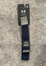 Under Armour Men’s Blue Reversible Stretch Webbing Golf Belt OSFM Brand New picture