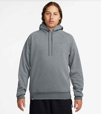 Nike Men's Dri-FIT UV Pullover Performance Hoodie NWT Cool Gray FZ0969 065 picture