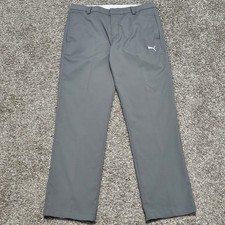 Puma Dry Cell Men's 34x32 Golf Performance Pants Tailored Tech CastleRock Gray picture