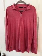 Travismathew The Heater 1/4 Zip Pullover Mens M Red Golf Long Sleeve Shirt picture