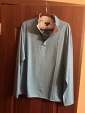 Nwt Peter Millar Crown Crafted Men’s 1/4 Zip Pullover.size:l,color:blutz,$145.00 picture