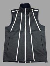 G/fore Men's "respect My Ballflight" Fleece-backed Golf Vest Grey Small Nwot picture