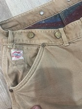 Carhartt Dungaree Fit Men’s Beige 1950s/60s Blanket Lined Heart Logo Carharrts picture