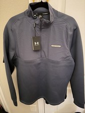 Under Armour Drive Pro Hybrid HZ Mens L Blue UA Storm Golf Pullover NWT picture