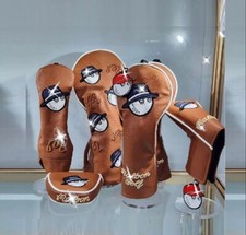 Brown Green 3d Embroidered Golf Club Cover Driver Wood Hybrid Putter Cover 135ut picture
