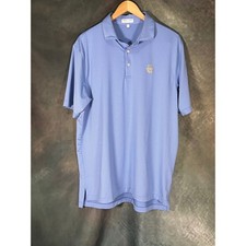 Peter Millar Summer Comfort Polo Shirt Mens Xl Blue Stripe John Craig Lion Golf picture