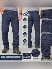 Men's Tactical Cargo Pants - Navy Blue picture