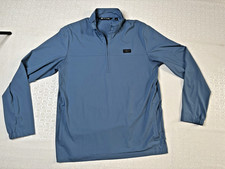 Travis Mathew Wanderlust 1/4 Zip Pullover Blue Men Medium Golf Shirt Long Sleeve picture