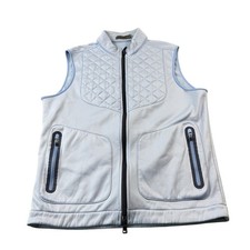 G/fore Periwinkle Full Zip Quilted Mens Golf Vest Blue Large picture