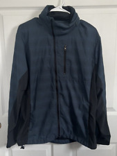 Men's Large Blue Nike Golf Tour Premium Dri-Fit Jacket Zip Up Hidden Hood picture