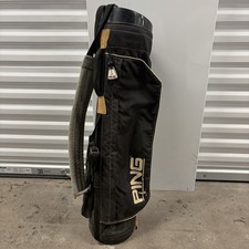 Ping Karsten Sunday Golf Carry Bag Black 90s vtg karsten 4 way single strap picture