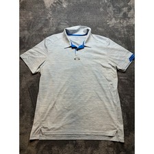 Oakley Mens Xl Blue Space Dye Golf Polo Shirt Short Sleeve - 268 picture