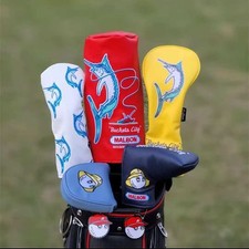 Malbon Golf Club Headcovers Swordfish, Wood Driver Hybrid Putter Mallet picture