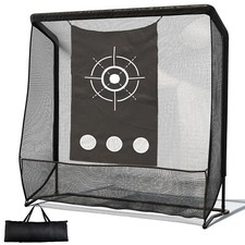 Shopsource 7x7ft Golf Hitting Practice Net With Steel Frame And Target Cloth picture