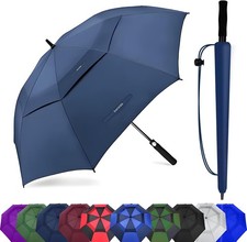 Windproof Auto Open Golf Umbrella Vented Canopy Heavy Duty Weather Protection picture