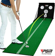 PGM Golf Putting Mat - Foldable Golf Nets for Backyard Driving with Ball Return picture