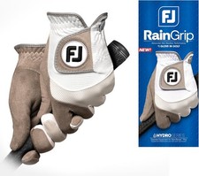 FootJoy Men's RainGrip Golf Glove White/Grey Large Pair picture