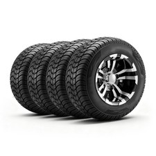 Uimoso Golf Cart Wheels & Tires Set Of 4 10" 205/50-10 Compatible With Club Car picture