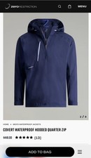 Set Of 2 New Zero Restriction Men Covert 1/4 Zip Hooded Weather Golf Gear Jacket picture