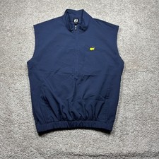 Footjoy Masters Tournament Golf Vest Mens Medium Navy Blue 1/4 Zip 1009483 picture