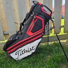 Titleist 14 Way GOLF BAG - Black Red White - Carry Stand Bag w/ Rain Cover picture