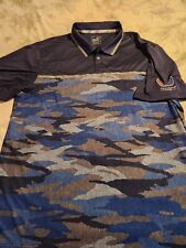 Men's Puma Volition America Blue Camo Dry Cell Polo Golf Shirt Size XL picture