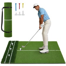 Dual Turf Golf Hitting Mat 5x4FT – High-Density Artificial Grass Practice Mat picture