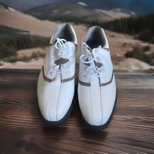 FootJoy Golf Shoes Mens 8.5w Spike Extra Comfort 98315 White Leather Lace Up picture