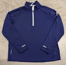 Zero Restriction Golf 1/4 Zip Men’s Lg Navy Blue Honda Classic Pullover Z425 Euc picture