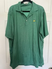 Masters By Peter Millar Men's Xl Golf Polo Geometric Stretch Green/yellow picture