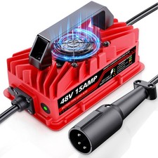 48V 15A Golf Cart Battery Charger Club Car DS Precedent 3-Pin Lead-Acid IP67 picture