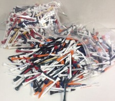1000 Overrun And Misprinted 2 3/4" Wood Golf Tees, New And Unused Misprint 2x500 picture