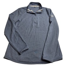 Fairway & Greene Ladies Blue 1/4 Snap Long Sleeve Pullover Medium Golf picture