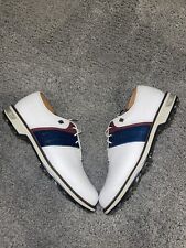 FootJoy Dryjoys Premiere Series Packard Golf Shoes White Navy Red 9M picture