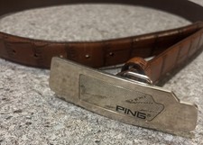 Ping Golf Belt Black Leather  Metal Buckle Men's Accessory 42 In X-p300 3 picture