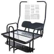 Rear Flip Seat Kit Back Seat W/ Grab Bar For 1982-2000 Club Car Ds Golf Cart picture