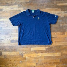 90s Vintage Navy Donald Duck Golf Polo Size Xxl Disney Store Tag picture