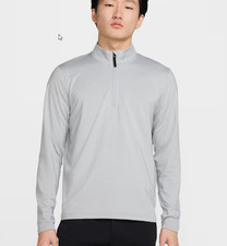 Nike Golf Victory Men's Dri-fit 1/2 Zip Top Fd5837 012 Wolf Gray New With Tags picture