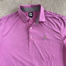footjoy golf shirt Men's LARGE Pink CC Embroidered Logo picture