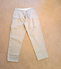 L.l.bean Classic Fit Ivory Chino Pants Mens 34 Cotton Twill Straight Leg picture