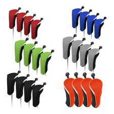 4 Pack Golf Club Head Covers Set w/ Interchangeable No.Tags for Hybrid & Utility picture