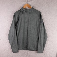 Peter Millar Crown Crafted Mens Large Gray 1/4 Zip We-ko-pa Golf Pullover Jacket picture