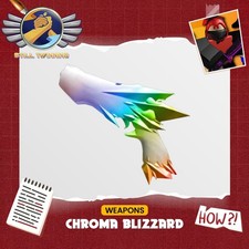 Chroma Blizzard Mm2 Murder Mystery 2 Roblox Chroma Gun Fast Delivery picture