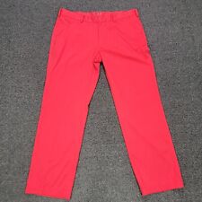 Nike Golf Pants Mens 38 x 32 Red Tour Performance Dri Fit Bright Flat Front 2013 picture